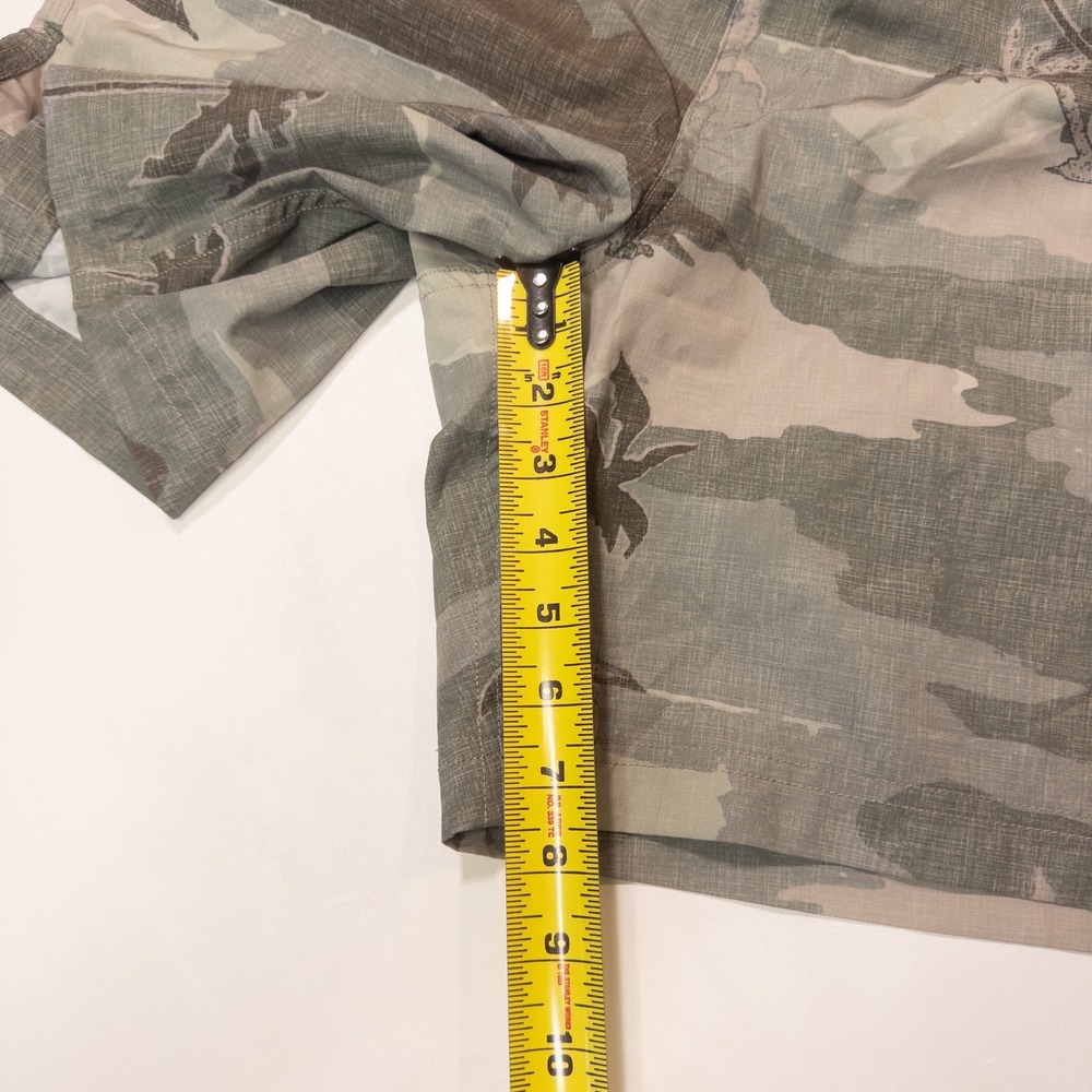 American Eagle Swim Trunks Mens M Olive Camo Palm Tree Board Shorts - Picture 4 of 10
